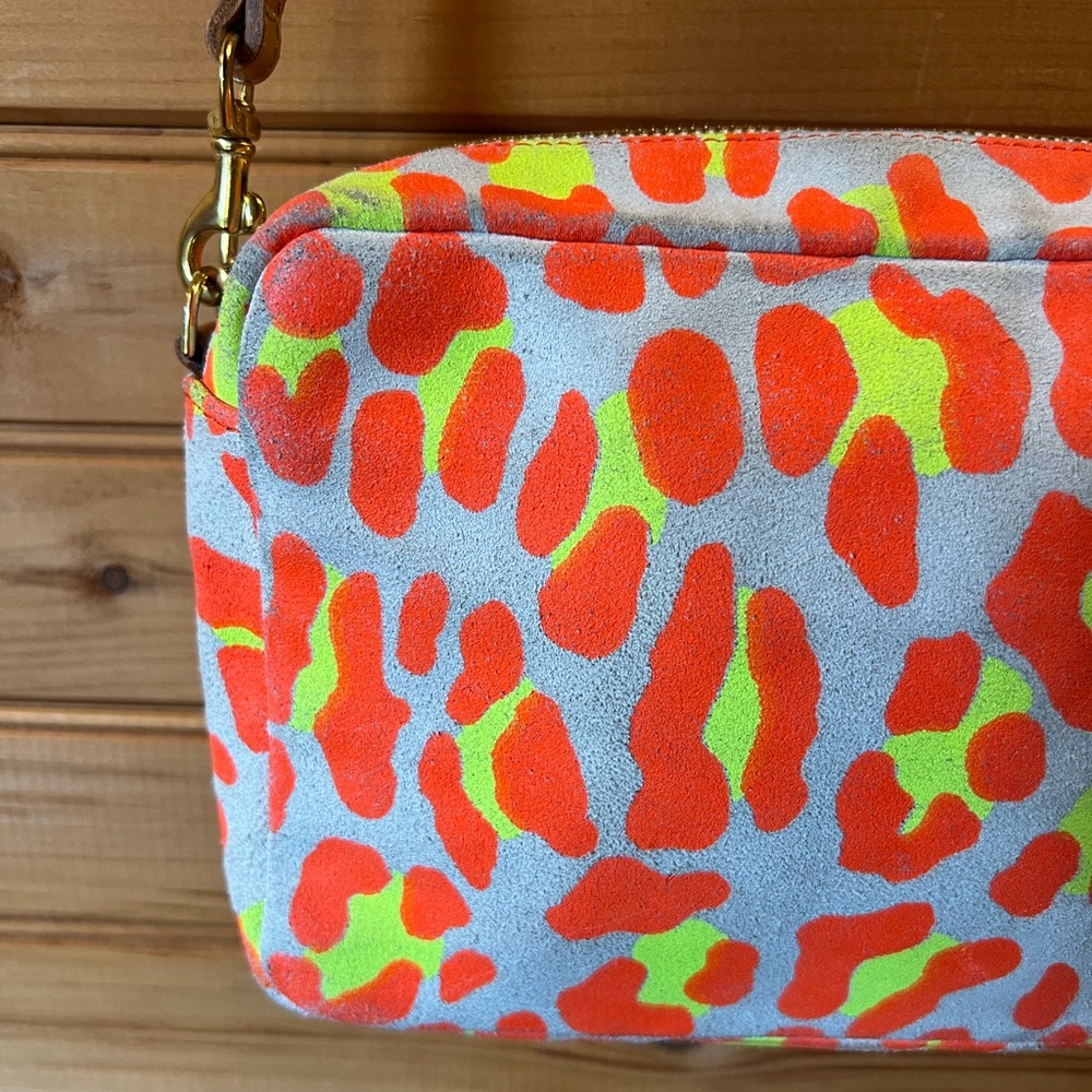 Clare V orange and yellow crossbody bag
